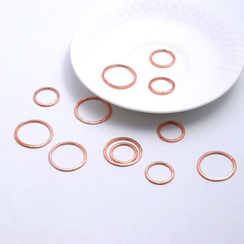 Copper Coated Brass Outline 20MM & 28MM Circle Blank