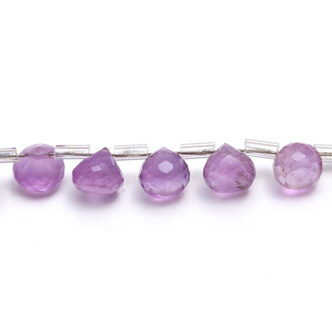 Amethyst Pink Onion Faceted Natural Beads 8 Inches Strands