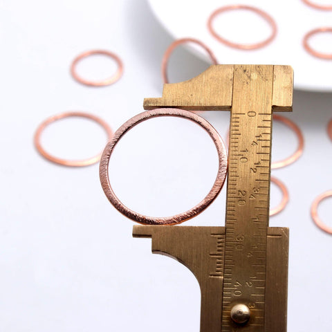 Copper Coated Brass Outline 20MM & 28MM Circle Blank