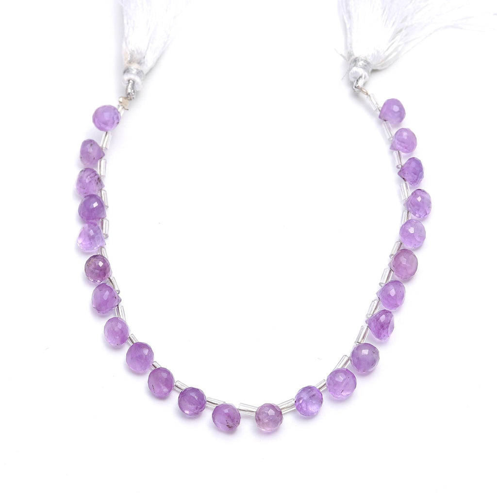 Amethyst Pink Onion Faceted Natural Beads 8 Inches Strands