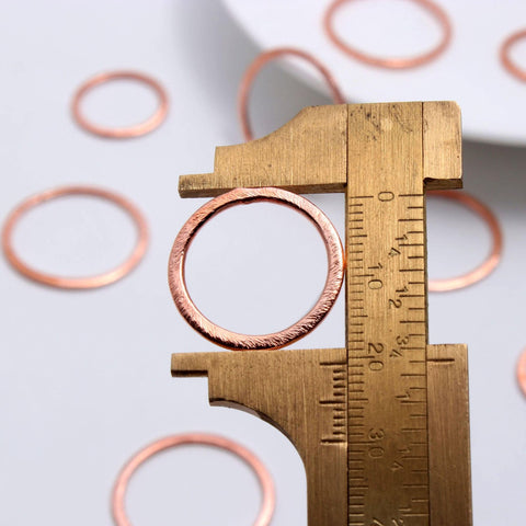 Copper Coated Brass Outline 20MM & 28MM Circle Blank