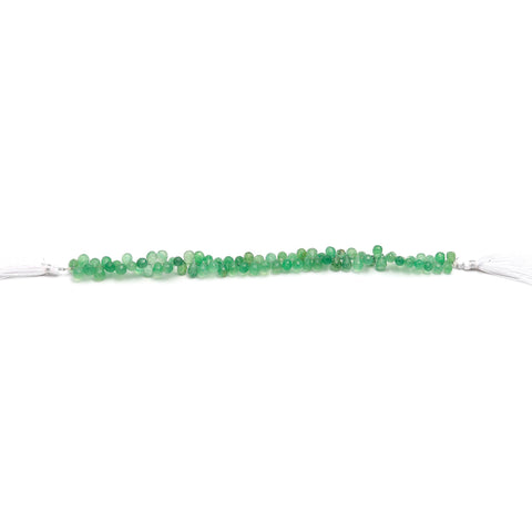 Green Strawberry Quartz Green Drop Faceted Natural Beads 8 Inches Strands