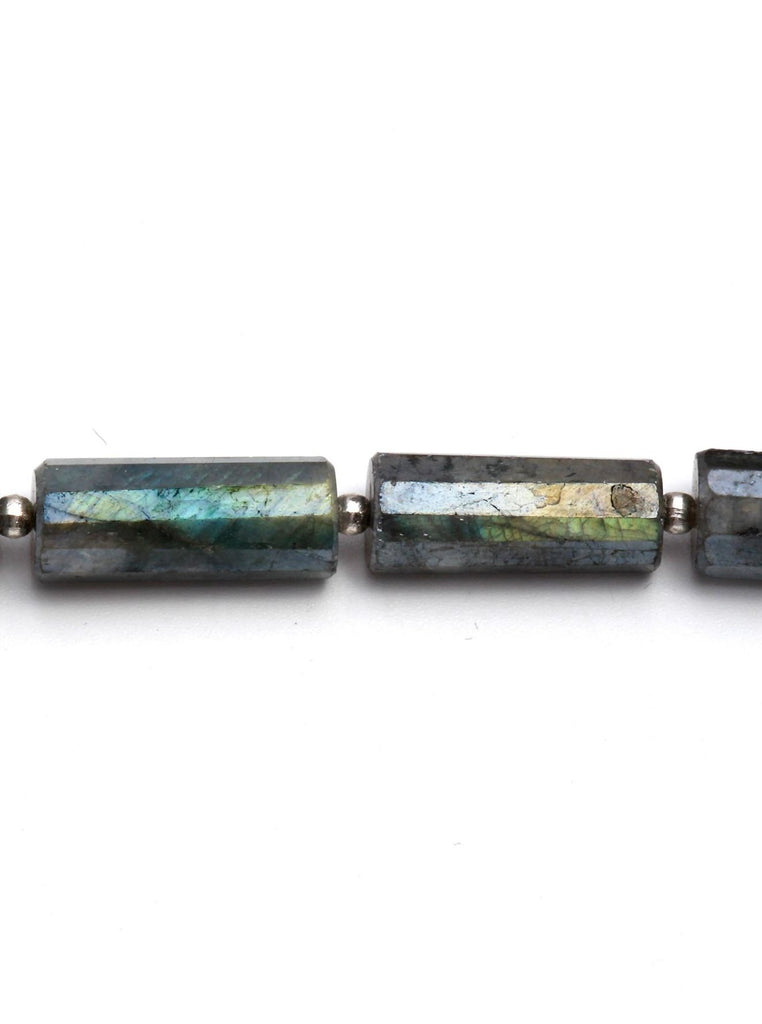 Labradorite Tube Faceted Natural Beads