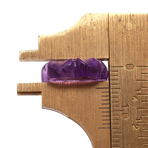 Amethyst Purple Petal Flower Carving Natural 14 MM Stone