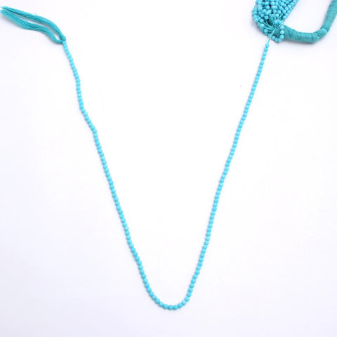 Turquoise Blue Round Faceted Natural Beads