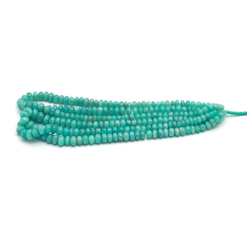 Chrysoprase Green Rondelle Smooth Natural Beads 16 inches strands