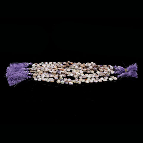 Tiffany Opal White Purple Pear Faceted Natural Beads 8 Inches Strands