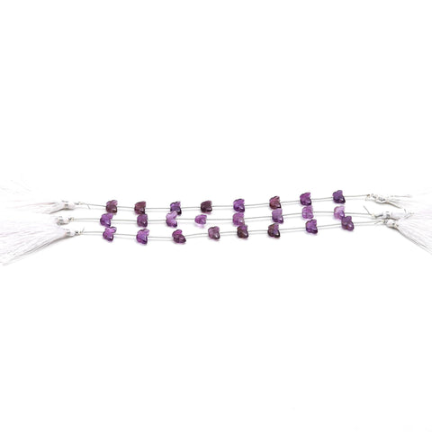 Amethyst Purple Butterfly Carving Natural Beads Centre Drilled 6 Pieces