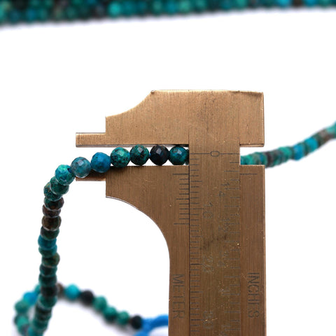 Turquoise Green Round Faceted Natural Beads 12.5 Inches Strands