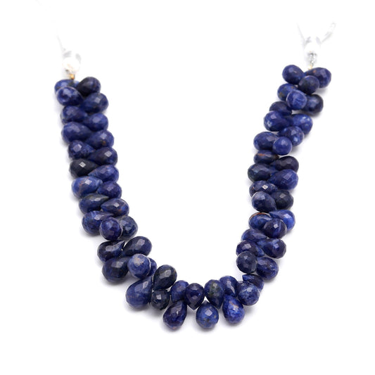 Lapis Lazuli Blue Drop Faceted Natural Beads 8 Inches Strands