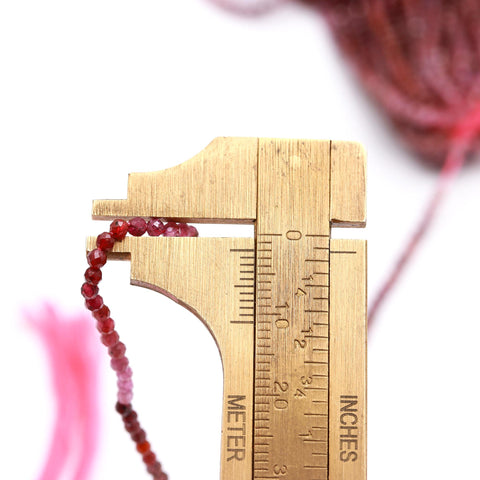 Ruby Shaded Red Round Faceted Natural Beadsn123.5 inches strands