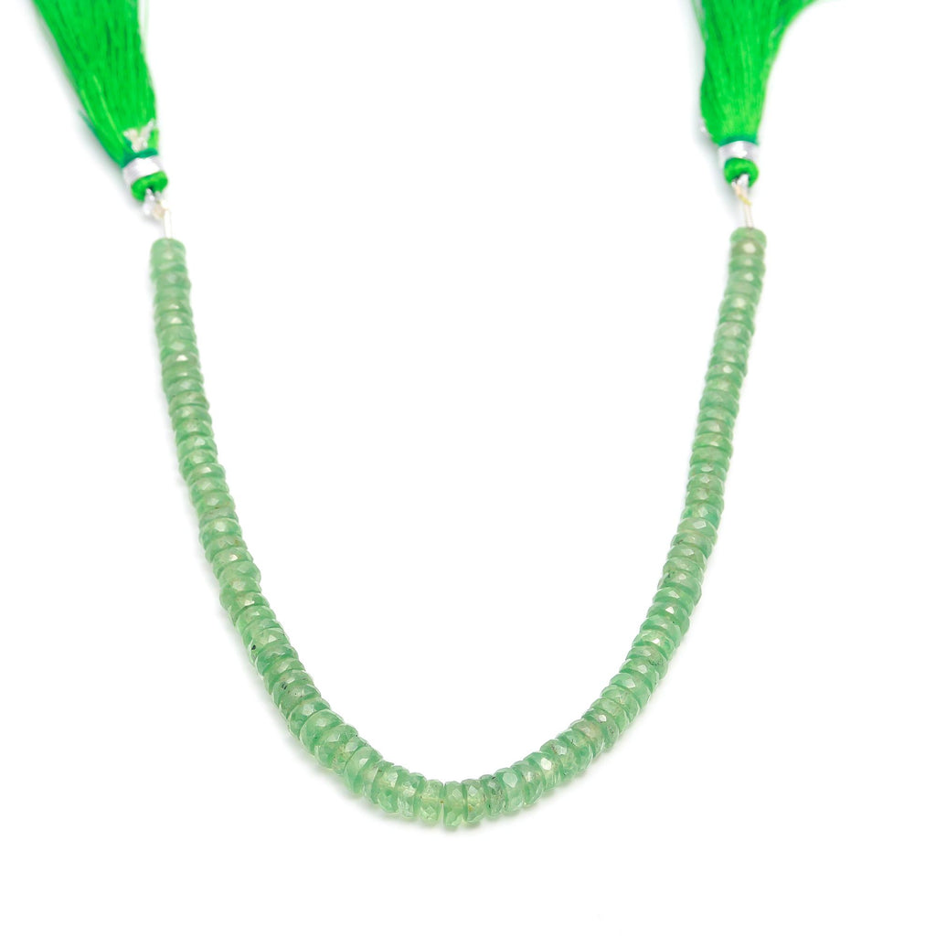 Peridot Green Tire Faceted Natural Beads 8 Inches Strands