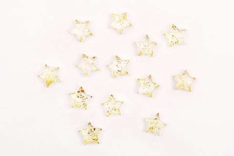 Golden Quartz Star Faceted Natural Beads