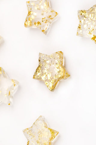 Golden Quartz Star Faceted Natural Beads