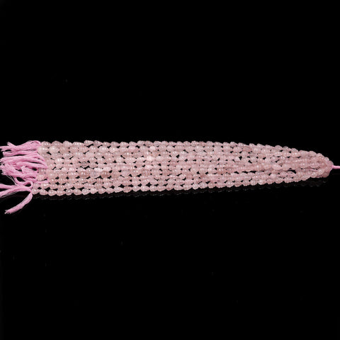 Rose Quartz Pink Leaf Carving Natural Beads 8 Inches Strands