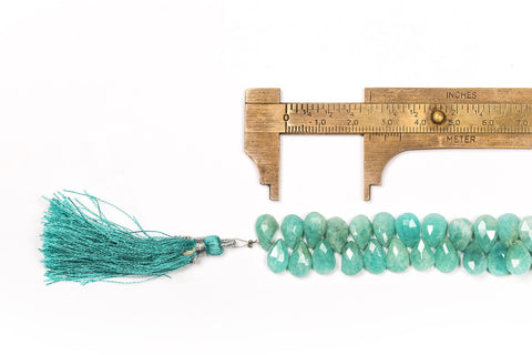 Amazonite Green Pear Faceted Natural Beads