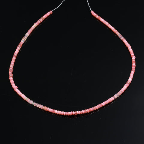 Ethiopian Opal Pink Tire Smooth Natural Beads 16 inches