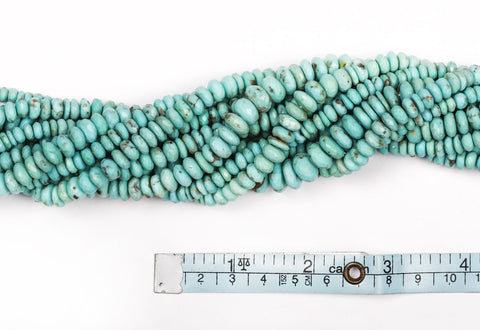 Turquoise Blue Green Rondelle Faceted Natural Beads