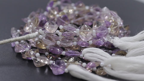 Amethyst Pink Cushion Faceted Natural Beads 8 Inches Strands