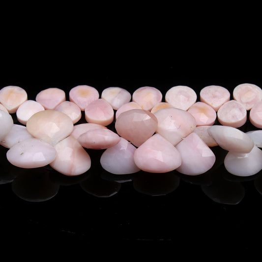 Opal Pink Pear Faceted Natural Beads 8 Inches Strands