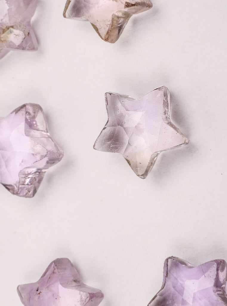 Ametrine Pink Star Faceted Natural Beads