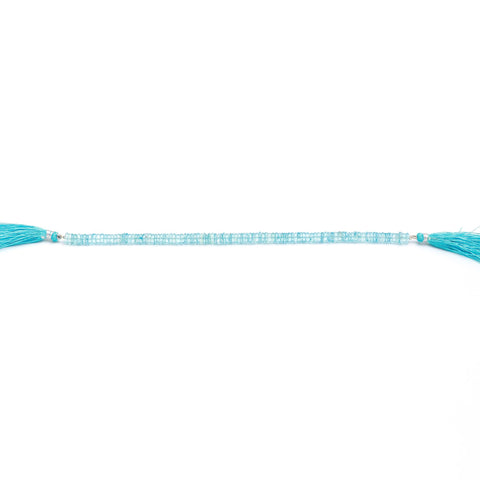 Sky Blue Topaz Tire Faceted Natural Beads 8 Inches Strands