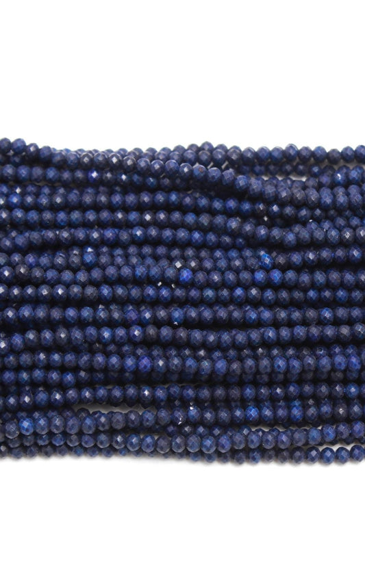 Lapis Lazuli Blue Round Faceted Natural Beads