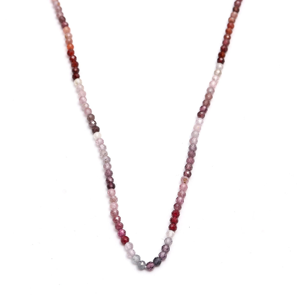 Multi Spinel Shaded Multicolor Round Faceted Natural Beads 12.5 inches strands