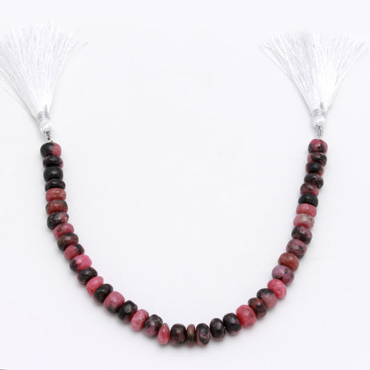 Rhodochrosite Red Rondell Smooth Natural Beads 8 Inches Strands