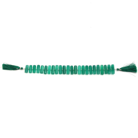 Green Onyx Tube Faceted Natural Beads