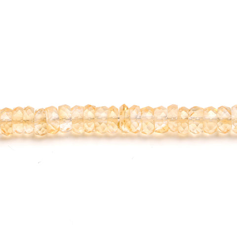 Citrine Yellow Tire Faceted Natural Beads 8 inches Strands