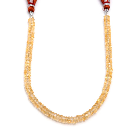 Citrine Yellow Tire Faceted Natural Beads 8 inches Strands