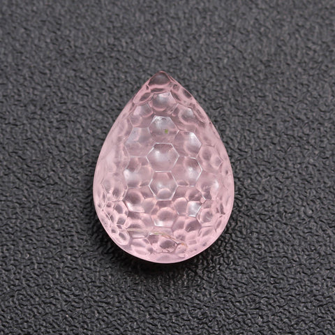 Rose Quartz Pink Pear Golf Ball Carving Natural 18 MM Stone