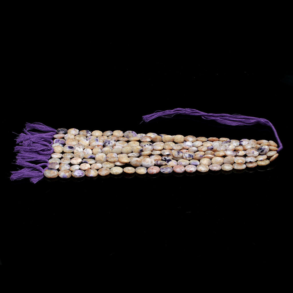 Tiffany Opal White Purple Pear Faceted Natural Beads 8 Inches Strands