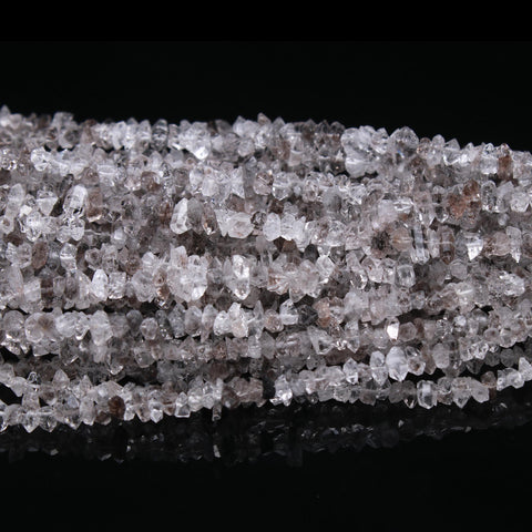 Herkimer Quartz Diamond Grey/Clear Faceted Natural Beads