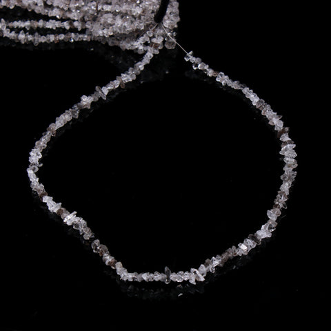 Herkimer Quartz Diamond Grey/Clear Faceted Natural Beads