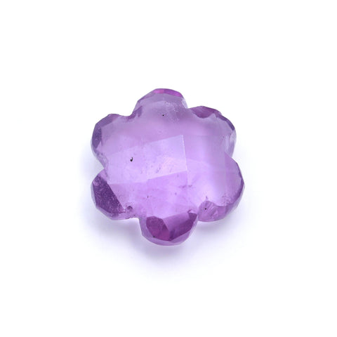 Amethyst Purple Petal Flower Faceted Natural 9 MM Stone