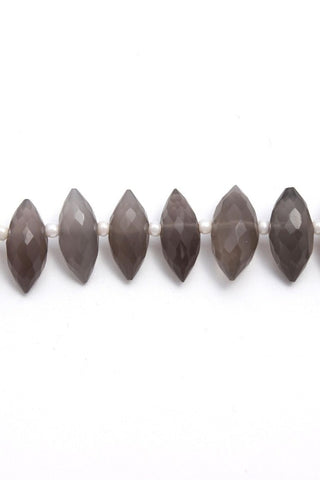 Grey Moonstone Grey Dew Drop Faceted Natural Beads