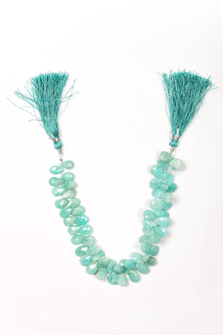 Amazonite Green Pear Faceted Natural Beads