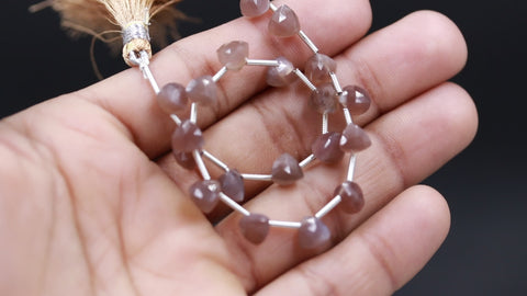 Chocolate Moonstone Brown Trillion Faceted Natural Beads 8 inches strands