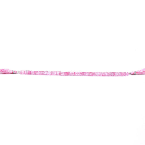 Pink Coated Topaz Pink Tire Faceted Natural Beads 8 Inches Strands