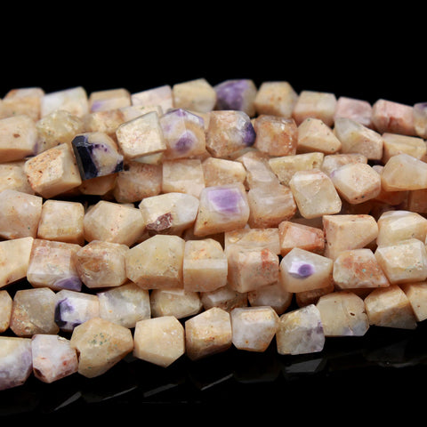 Tiffany Opal White Purple Nuggets Smooth Natural Beads 8 Inches Strands