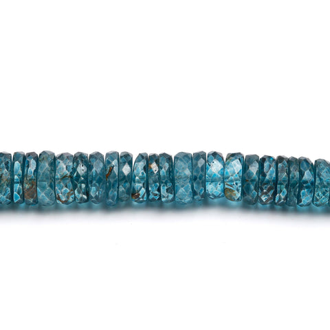 London Blue Coated Topaz Blue Tire Faceted Natural Beads