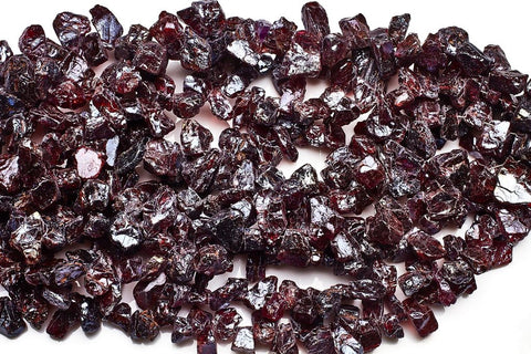 Garnet Red  Nuggets Rough Mystic Coating Beads