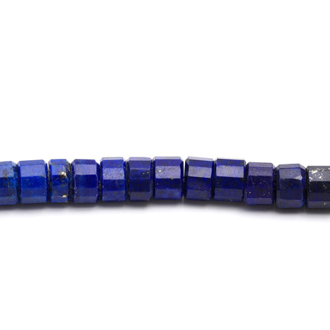 Lapis Lazuli Blue Nut Faceted Natural Beads 8 inches Strands