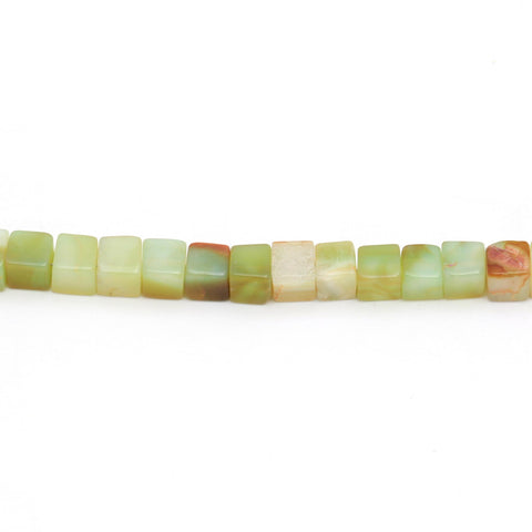 African Turquoise Green Cube Smooth Natural Beads 8 Inches Strands