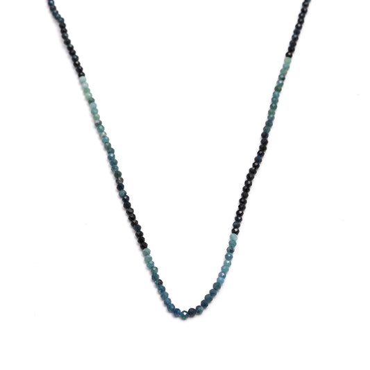 Chrysocolla Shaded Blue Round Faceted Natural Beads 12.5 inches strands