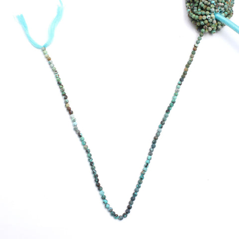 Chrysocolla Shaded Blue Round Faceted Natural Beads