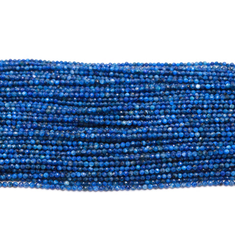 Sodalite Blue Round Faceted Natural Beads 12.5 Inches Strands