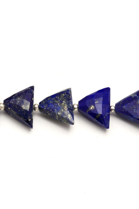 Lapis Lazuli Blue Triangle Faceted Natural Beads